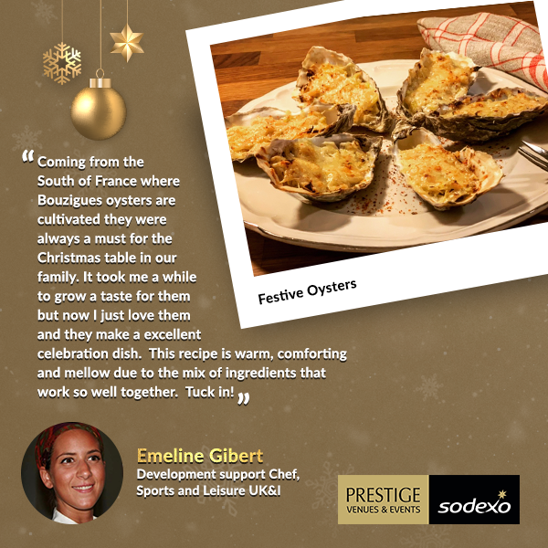 Christmas Oysters recipe card