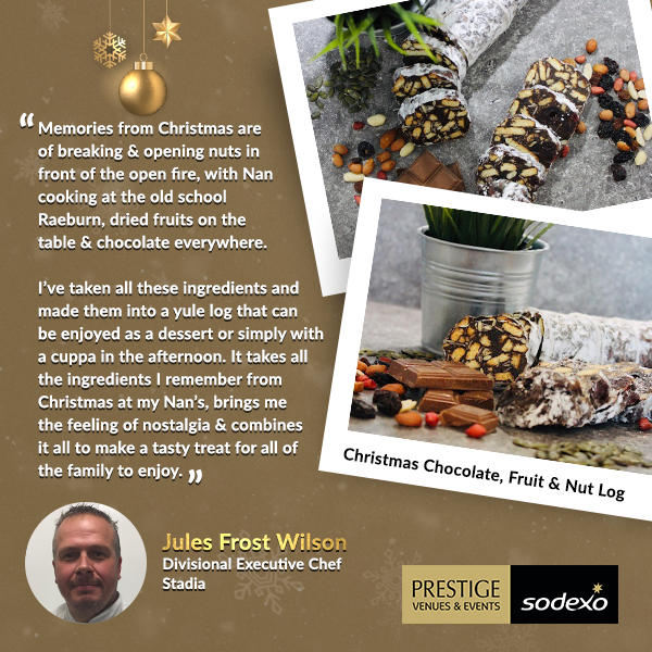 Christmas Chocolate Yule Log Recipe Card